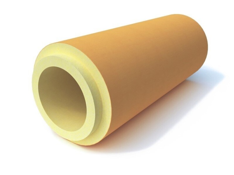 Скорлупа для теплоизоляции труб ППУ стеклопластик 1000х168х50 мм