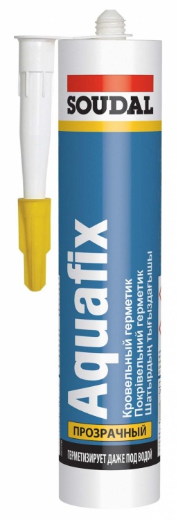Герметик кровельный Soudal Аквафикс, бесцветный, 300мл